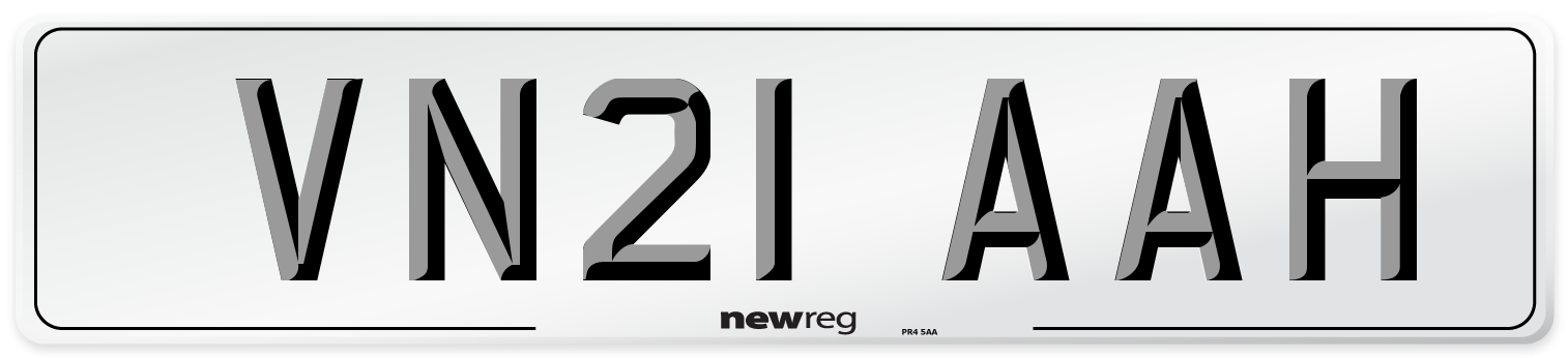 VN21 AAH Number Plate from New Reg